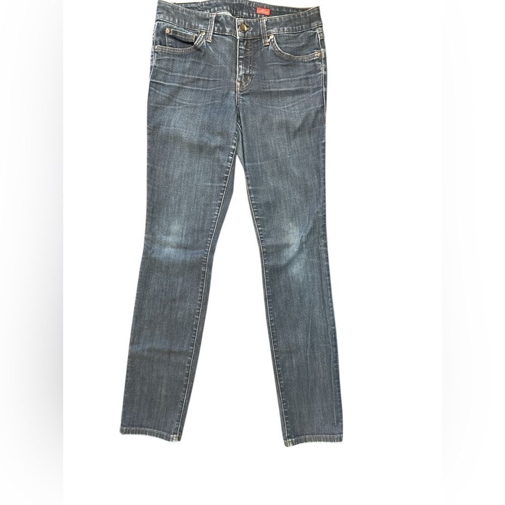 Anthropologie Level 99 Lily Skinny Straight Jeans 28 Medium Wash Stretch Denim